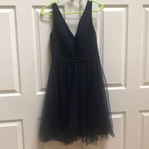 Vera wang navy blue tulle dress